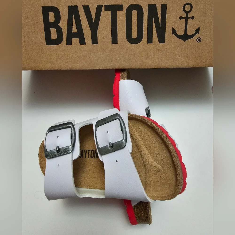 Bayton Atlas Blanc Strap Buckle Sandal White Size 27 Medium 9 US Unisex New - Picture 2 of 8